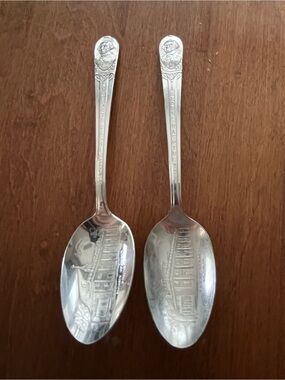 George Washington Silver-Tone Decorative Spoons - Set of 2